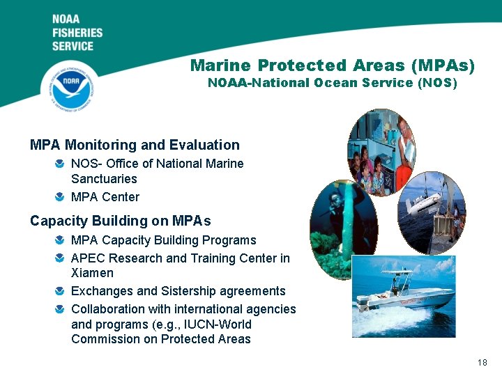 Marine Protected Areas (MPAs) NOAA-National Ocean Service (NOS) MPA Monitoring and Evaluation NOS- Office