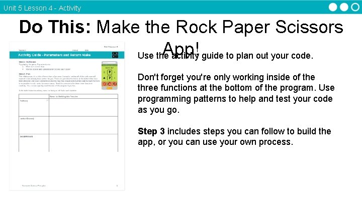 Unit 5 Lesson 4 - Activity Do This: Make the Rock Paper Scissors App!