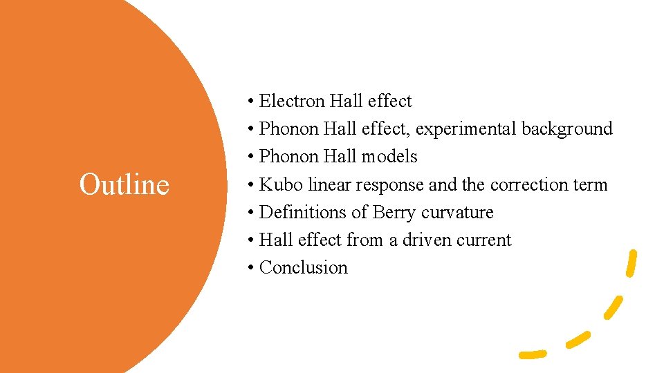 Outline • Electron Hall effect • Phonon Hall effect, experimental background • Phonon Hall