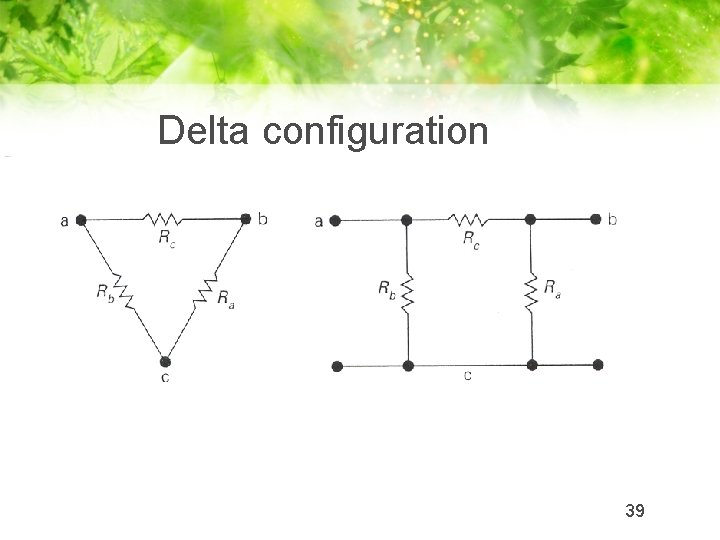 Delta configuration 39 