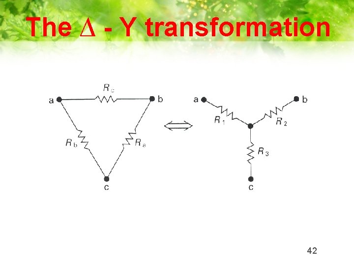 The ∆ - Y transformation 42 