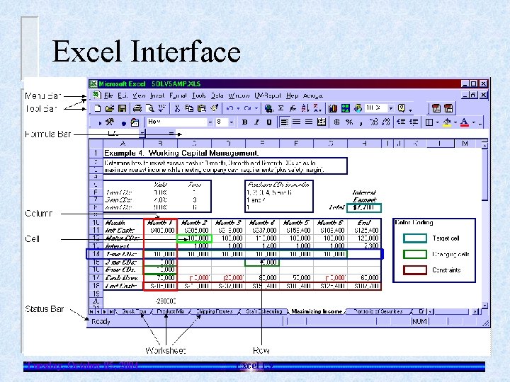 Excel Interface Tuesday, October 05, 2004 Excel 1. 9 