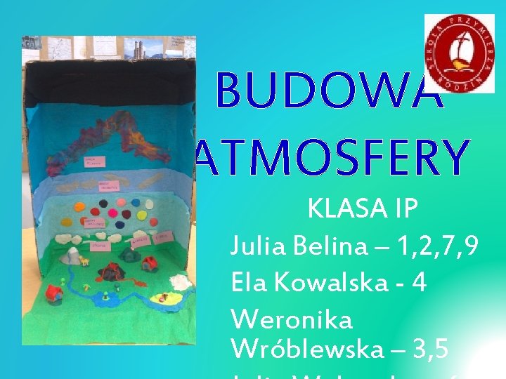 BUDOWA ATMOSFERY KLASA IP Julia Belina – 1, 2, 7, 9 Ela Kowalska -