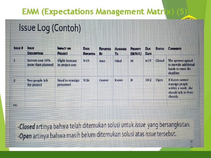 EMM (Expectations Management Matrix) (5) 