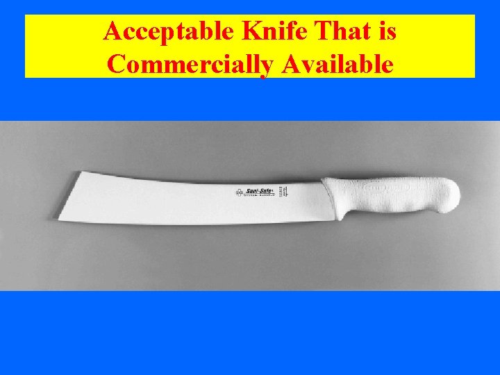 Acceptable Knife That is Commercially Available 