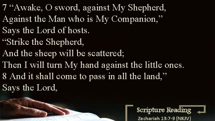 7 “Awake, O sword, against My Shepherd, Against the Man who is My Companion,