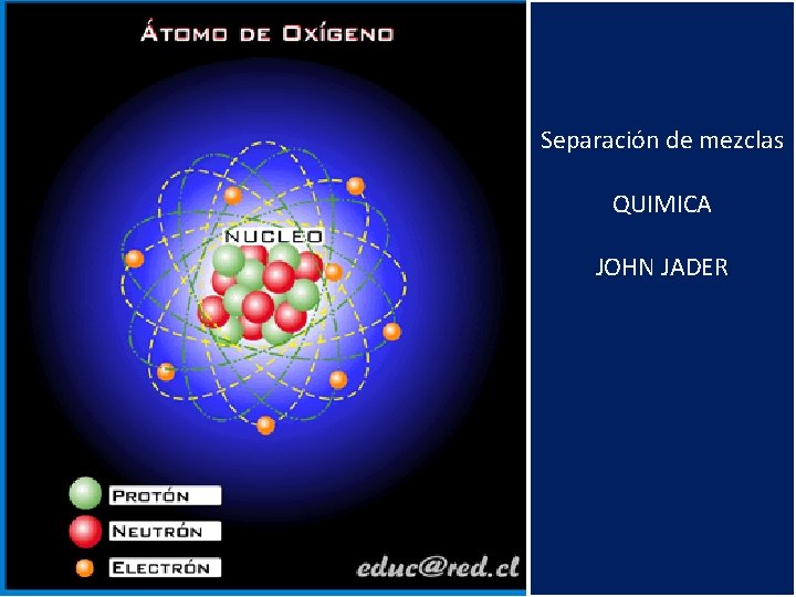 Separación de mezclas QUIMICA JOHN JADER 