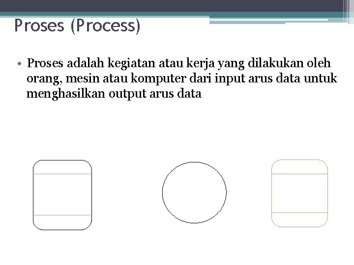 Proses (Process) • Proses adalah kegiatan atau kerja yang dilakukan oleh orang, mesin atau