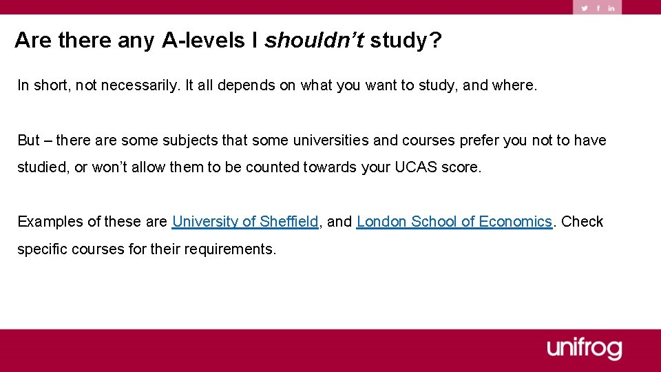 Are there any A-levels I shouldn’t study? In short, not necessarily. It all depends