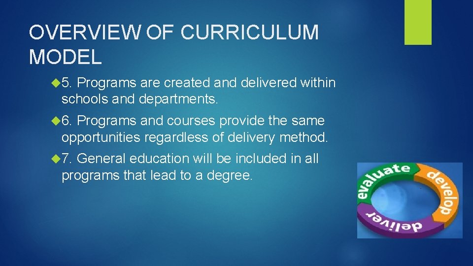 Curriculum Program Overview Curriculum Model 7 18 AGC OCTOBER 11 2016