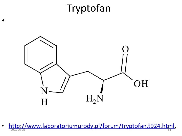 Tryptofan • • http: //www. laboratoriumurody. pl/forum/tryptofan, t 924. html, 2021 -06 -05 34