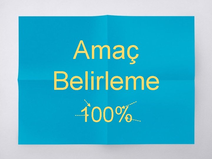 Amaç Belirleme 100% 