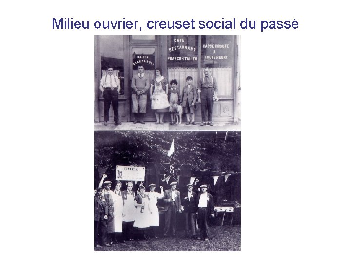 Milieu ouvrier, creuset social du passé 