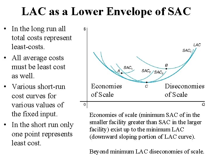 LAC as a Lower Envelope of SAC • In the long run all total