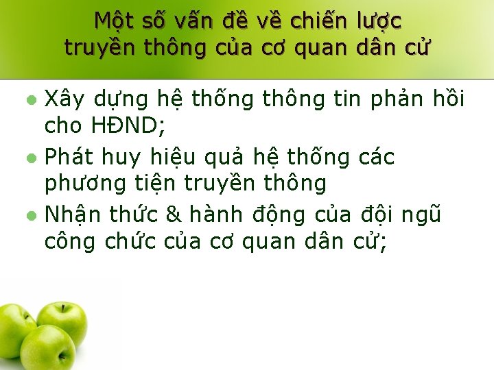 Một số vấn đề về chiến lược truyền thông của cơ quan dân cử