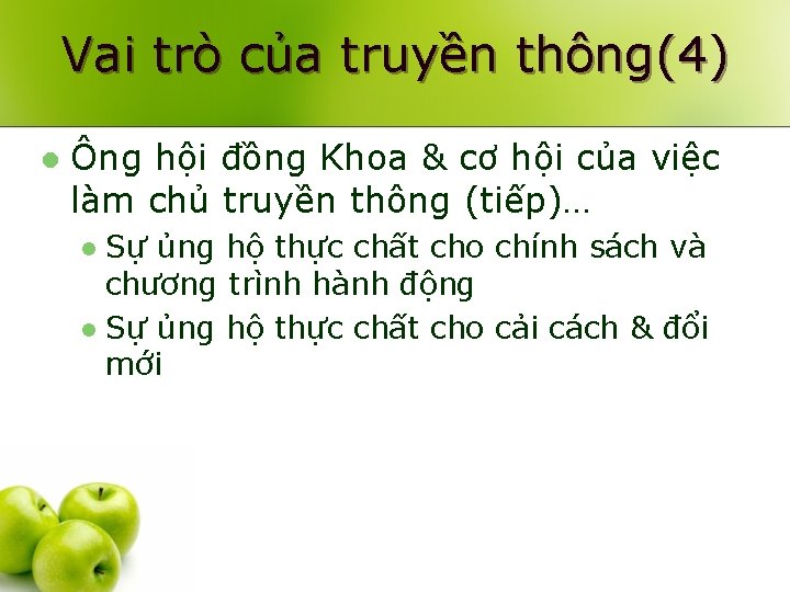 Vai trò của truyền thông(4) l Ông hội đồng Khoa & cơ hội của