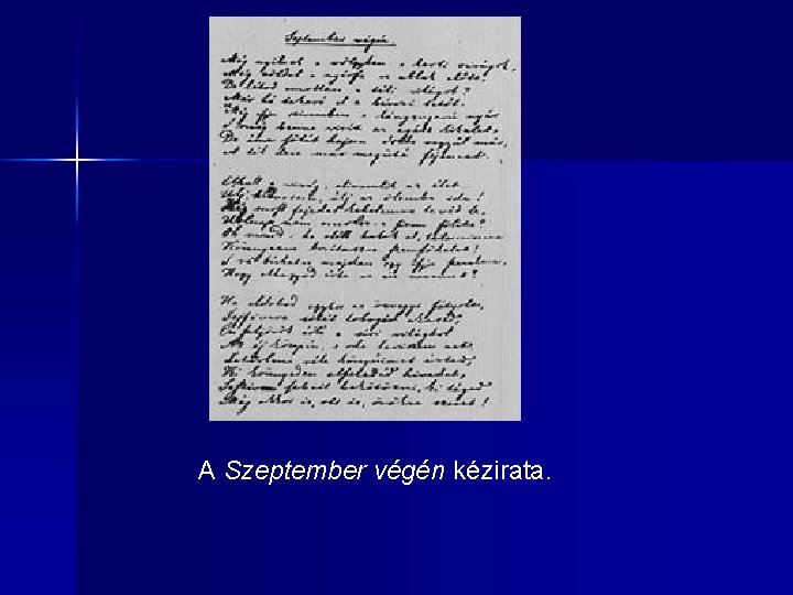 A Szeptember végén kézirata. 