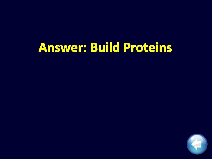 Answer: Build Proteins 