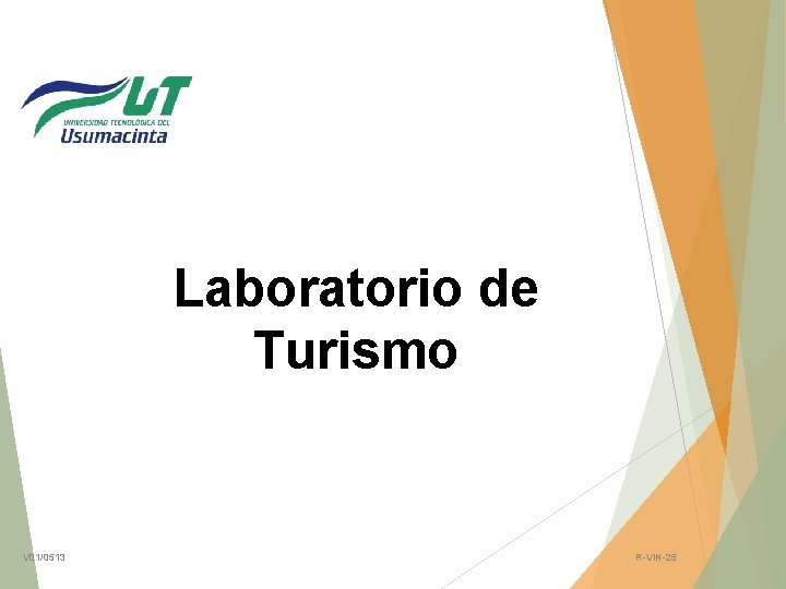 Laboratorio de Turismo V 01/0513 R-VIN-25 