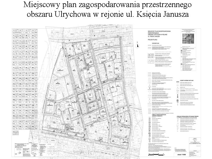 Miejscowy plan zagospodarowania przestrzennego obszaru Ulrychowa w rejonie ul. Księcia Janusza 