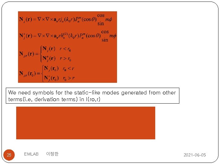 We need symbols for the static-like modes generated from other terms(i. e, derivation terms)