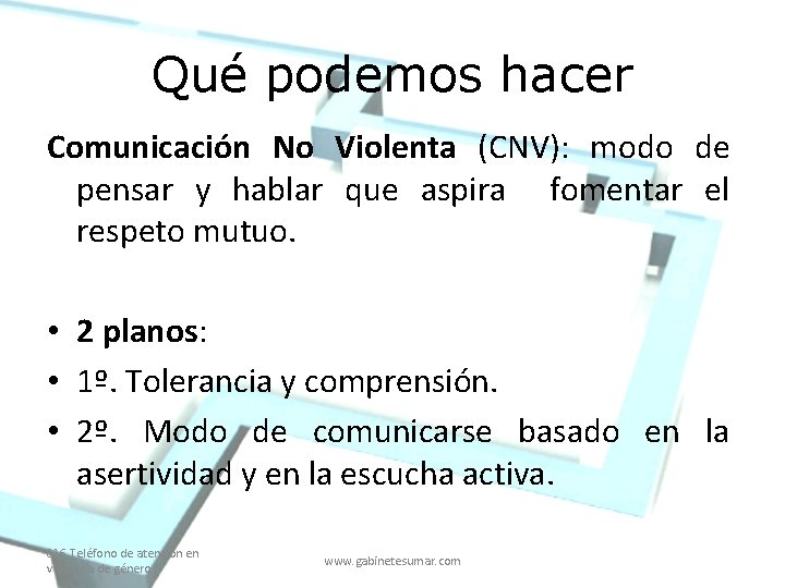 Qué podemos hacer Comunicación No Violenta (CNV): modo de pensar y hablar que aspira