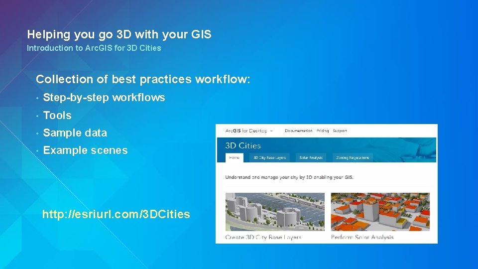 Helping you go 3 D with your GIS Introduction to Arc. GIS for 3