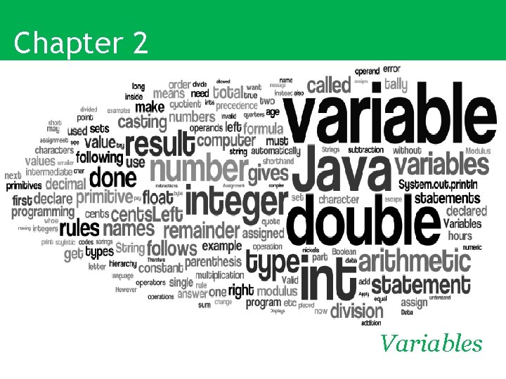 Chapter 2 Variables 