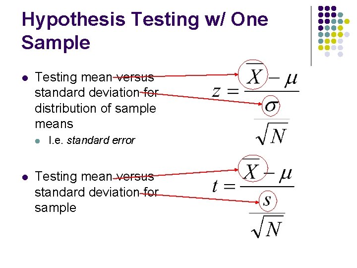Hypothesis Testing w/ One Sample l Testing mean versus standard deviation for distribution of