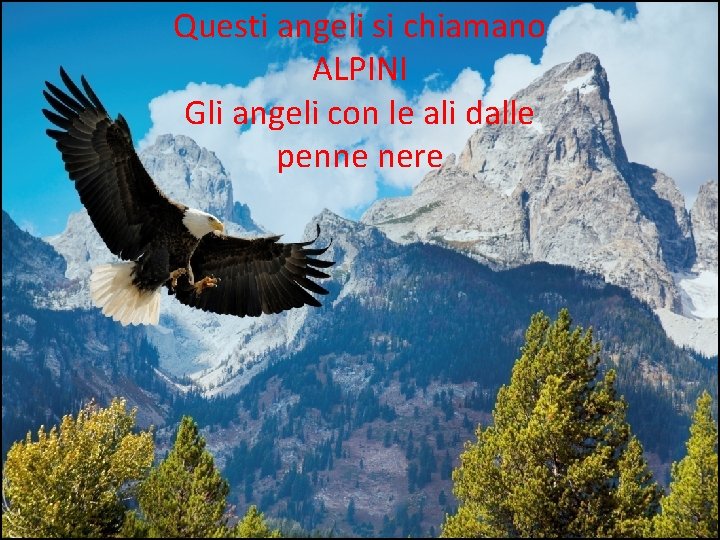 Questi angeli si chiamano ALPINI Gli angeli con le ali dalle penne nere 