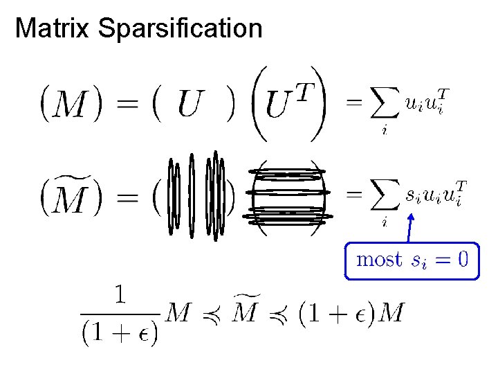 Matrix Sparsification 
