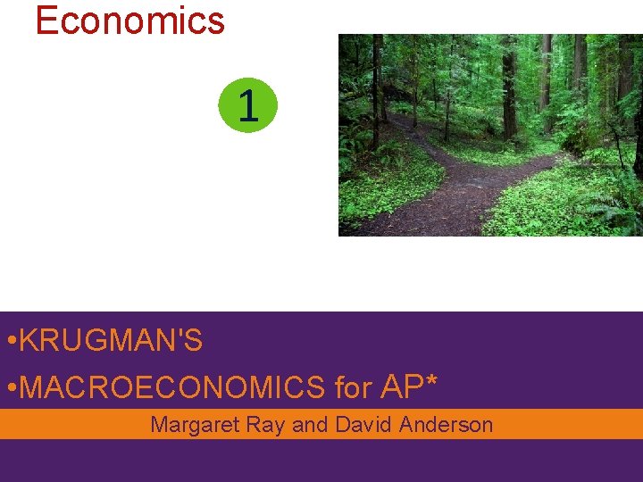 Economics 1 • KRUGMAN'S • MACROECONOMICS for AP* Margaret Ray and David Anderson 