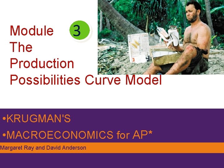 Module 3 The Production Possibilities Curve Model • KRUGMAN'S • MACROECONOMICS for AP* Margaret