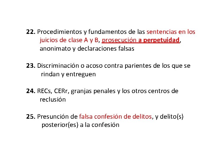 22. Procedimientos y fundamentos de las sentencias en los ……. . juicios de clase