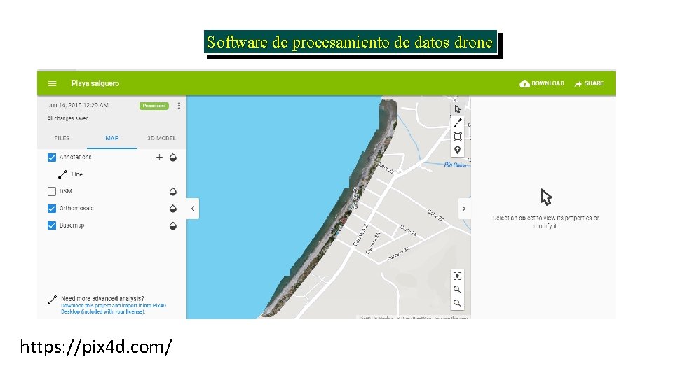 Software de procesamiento de datos drone https: //pix 4 d. com/ 