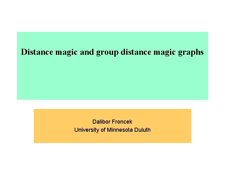 Distance magic and group distance magic graphs Report on work in progress (and a