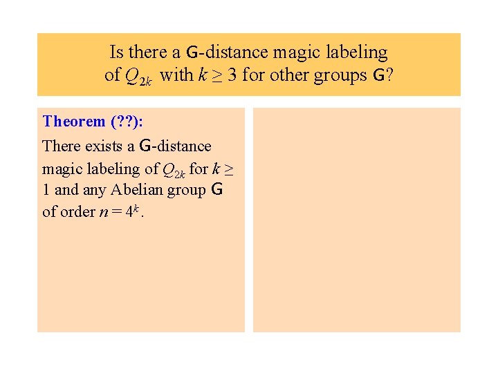 Is there a G-distance magic labeling of Q 2 k with k ≥ 3