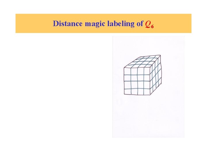 Distance magic labeling of Q 6 