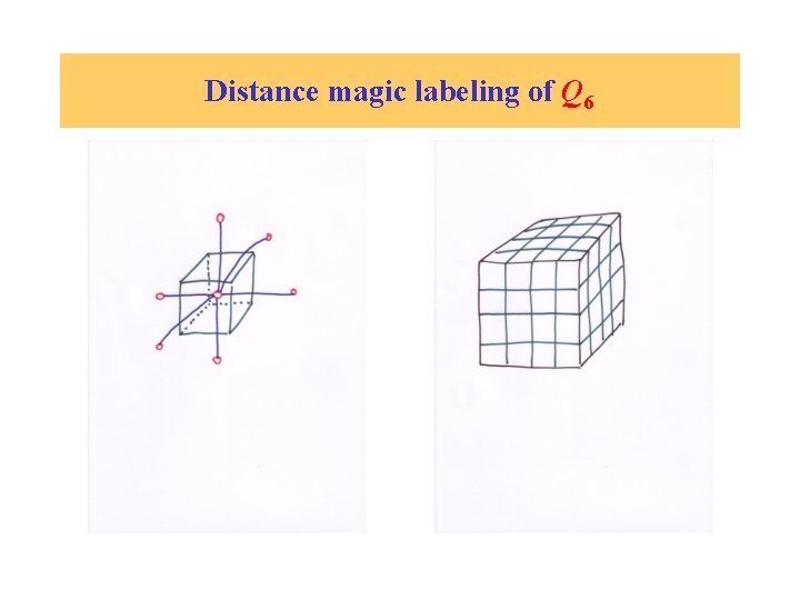 Distance magic labeling of Q 6 