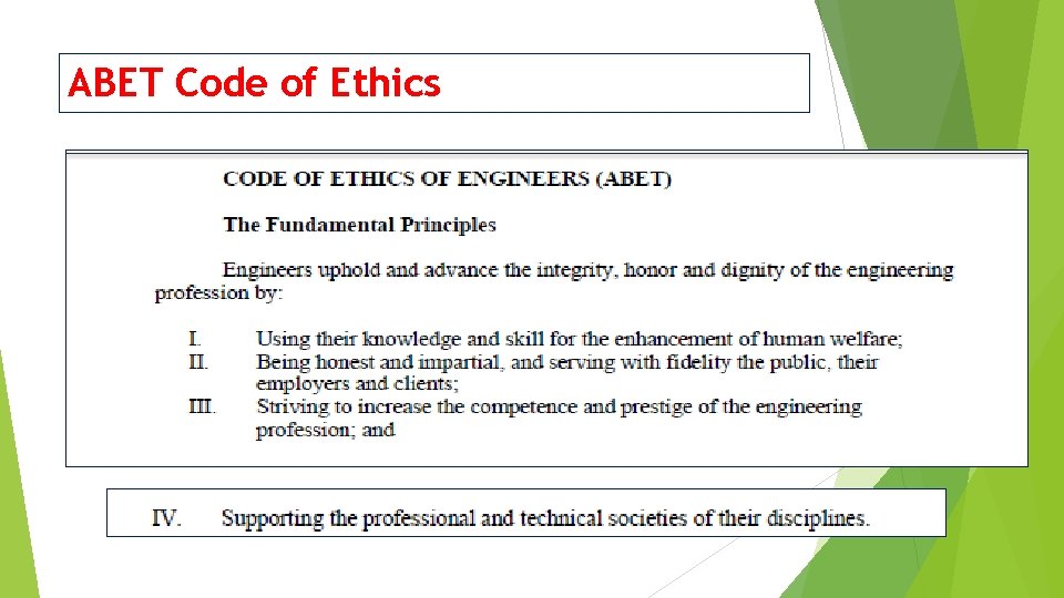 ABET Code of Ethics 