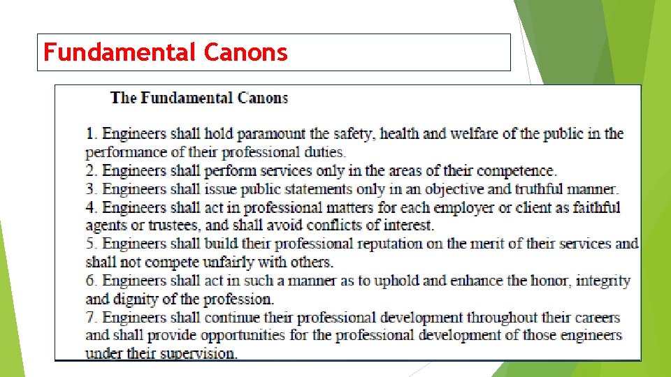 Fundamental Canons 