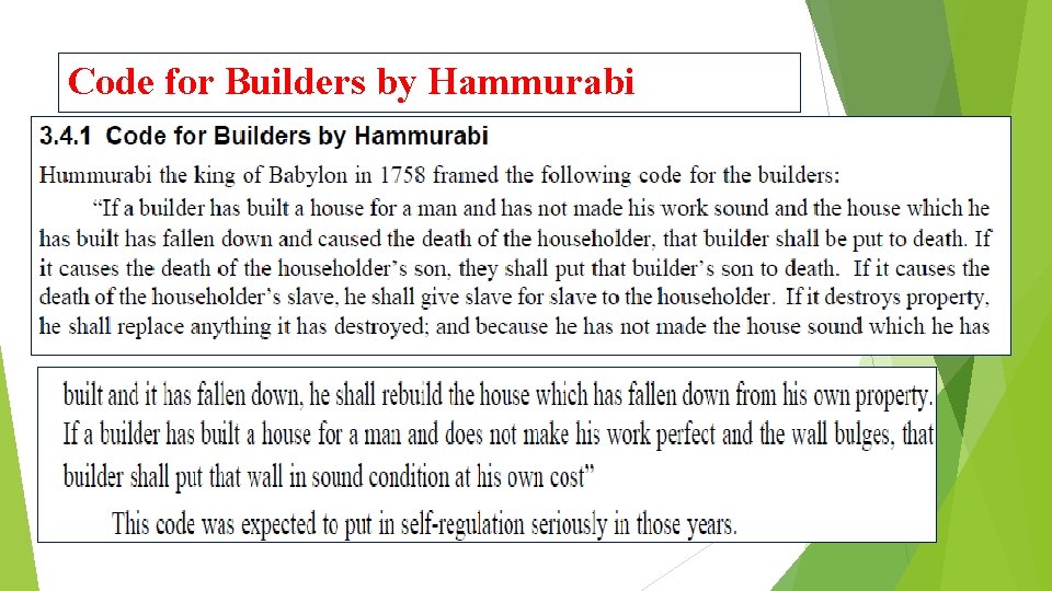 Code for Builders by Hammurabi 