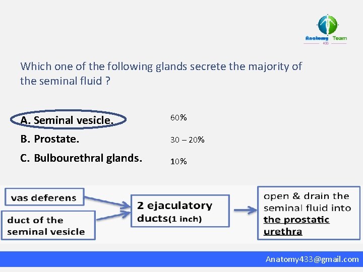 Which one of the following glands secrete the majority of the seminal fluid ?