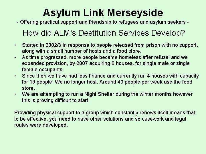 Asylum Link Merseyside - Offering practical support and friendship to refugees and asylum seekers