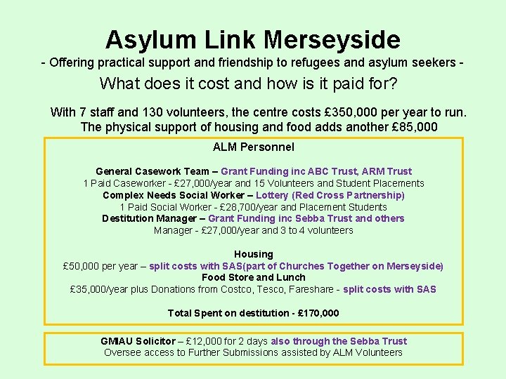Asylum Link Merseyside - Offering practical support and friendship to refugees and asylum seekers