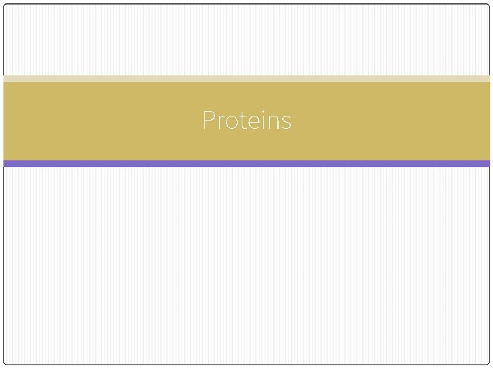 Proteins 