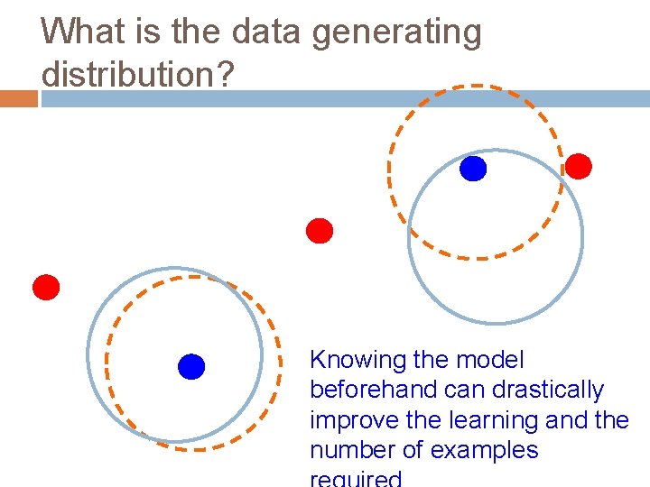 What is the data generating distribution? Knowing the model beforehand can drastically improve the