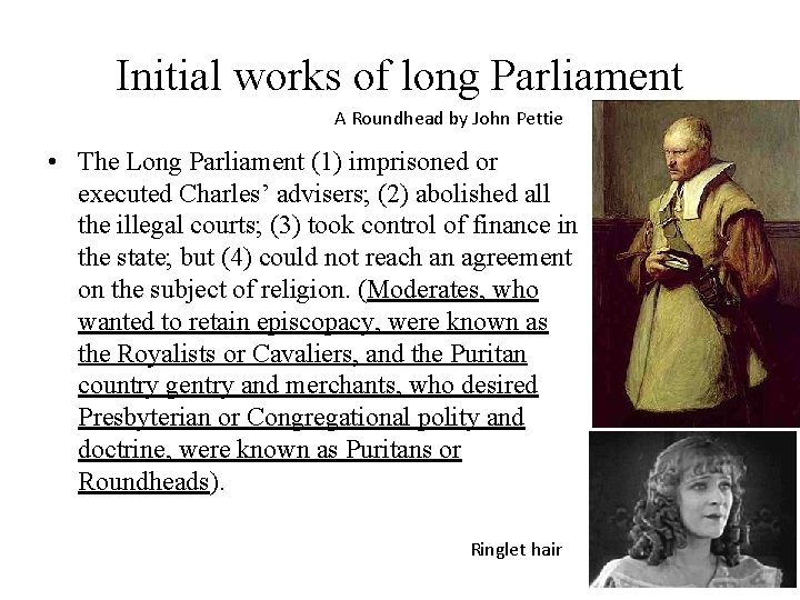 Initial works of long Parliament A Roundhead by John Pettie • The Long Parliament