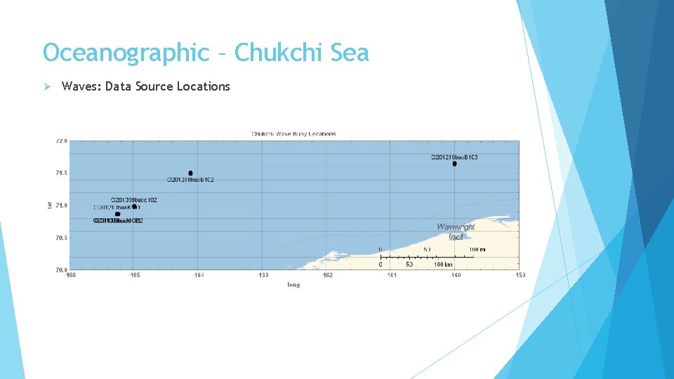 Oceanographic – Chukchi Sea Ø Waves: Data Source Locations 