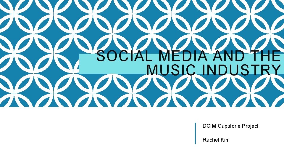 SOCIAL MEDIA AND THE MUSIC INDUSTRY DCIM Capstone Project Rachel Kim 